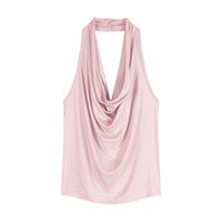 Spicy Girl-fit Sexy Boatneck Halterneck Sleeveless Top