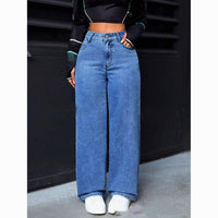 Women's High Waist Straight Leg Jeans