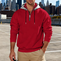 Light-luxury Commuter-style Long-sleeve Hoodie With A Stand-up Collar