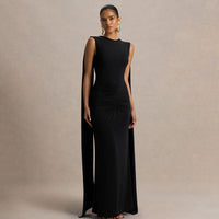 Sexy, Figure-hugging Backless Dress With Fluttering Ribbons