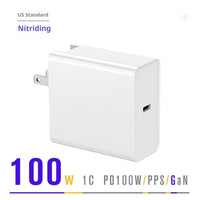 Pd100W W Gallium Nitride European Standard Single-port Adapter Camera Computer Equipment Fast Charging