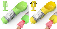 Pet Water Bottle Feeder Bowl Garbage Bag Storage Portable Pet Outdoor Travel 3 In 1 Dog Water Bottle