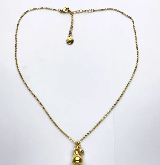 Gold-plated Gourd Necklace And Earring Set
