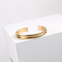 Double Curved Titanium Steel Bracelet