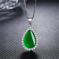 Waterdrop Blossom Carnelian Pendant With Green Chalcedony