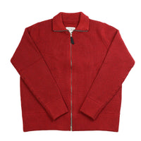 Mens Cardigan Sweater With Stand Collar And Zipper Jacket