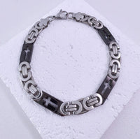 Stainless Steel Cross-link Flat-link Chain Handcrafted Chain Bracelet Necklace, And Accessory
