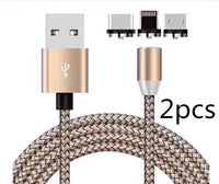 Android Type c Three-in-One Magnetic Suction Head Charging Cable