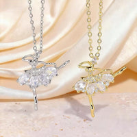 Ballet Girl Full Diamond Gorgeous Necklace