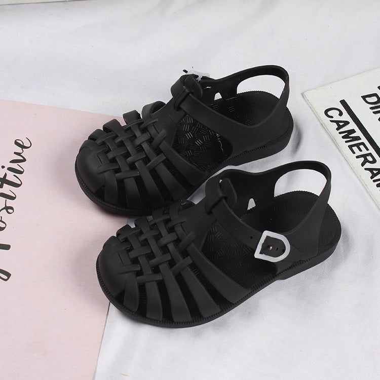 Buckle Hollow Sandals Children'S Flat-Bottomed Baby Sandals