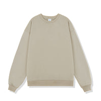 Solid Color Round Neck Men's Sweater Heavy Thickening American Fashion Brand Loose