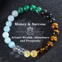 Bohemian Rainbow Stone Tiger Eye Crystal Bracelet