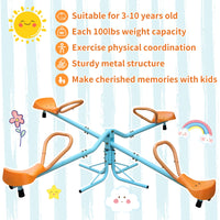 Outdoor Kids Spinning Seesaw Sit And Spin Teeter Totter Outdoor Playground Equipment Swivel Teeter Totter For Backyard
