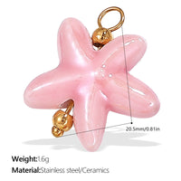 Fresh-style From The Ocean Collection Stainless Steel Pendant Necklace With 18K Gold Plating