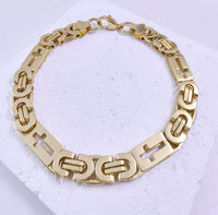 Stainless Steel Cross-link Flat-link Chain Handcrafted Chain Bracelet Necklace, And Accessory