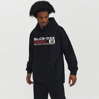 Printed Velvet Padded Hooded Sweatshirt Men
