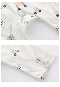 Light And Soft Bamboo Fiber Baby Jumpsuit Floral Animal Cute Print Spring Autumn Newborn Clothes Unisex Long Sleeve Baby Rompers For Boys Girls