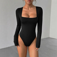Sexy And Chic Square-neck Top For Fall And Winter