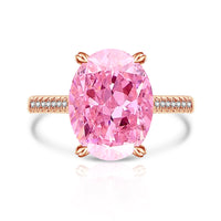 Female Versatile Casual Papalacha High Carbon Diamond Ice Flower Ring