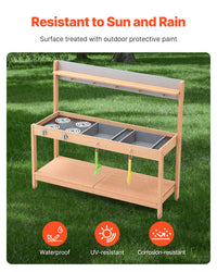 Mud Kitchen For Kids, Wooden Toy Play Kitchen Set With Accessories, Outdoor Grocery Store Playset, Pretend Play Outdoor Kitchen For Boys And Girls, Toddler Play Kitchen With Stoves And Sink