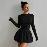 Simple Casual Tulip Hem Skirt For Women