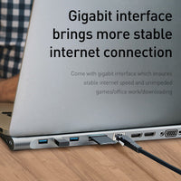 Hub Docking Station And  Cooling Bracket To Ten-port HDMI And VGA Network Port Conversion Hub