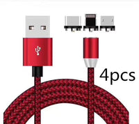 Android Type c Three-in-One Magnetic Suction Head Charging Cable
