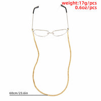 Simple Elegant Metal Chain Eyeglasses Chain Hip Hop Cool Single Layer Lanyard Accessories