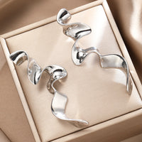 Dramatic Irregular Metal Earrings For Women