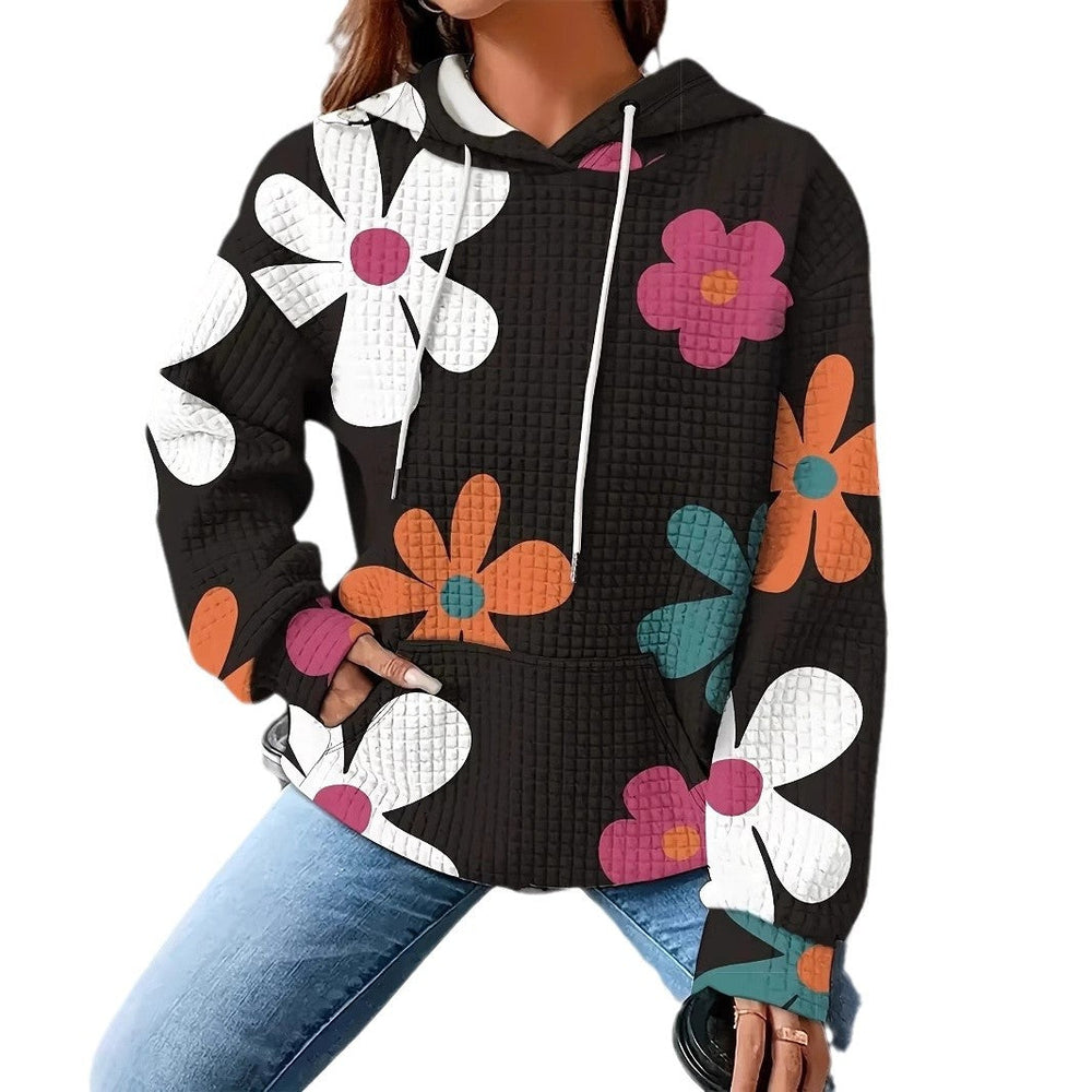 Hooded Sweatshirt Digital Printing Casual Women's Hooded Sweatshirt