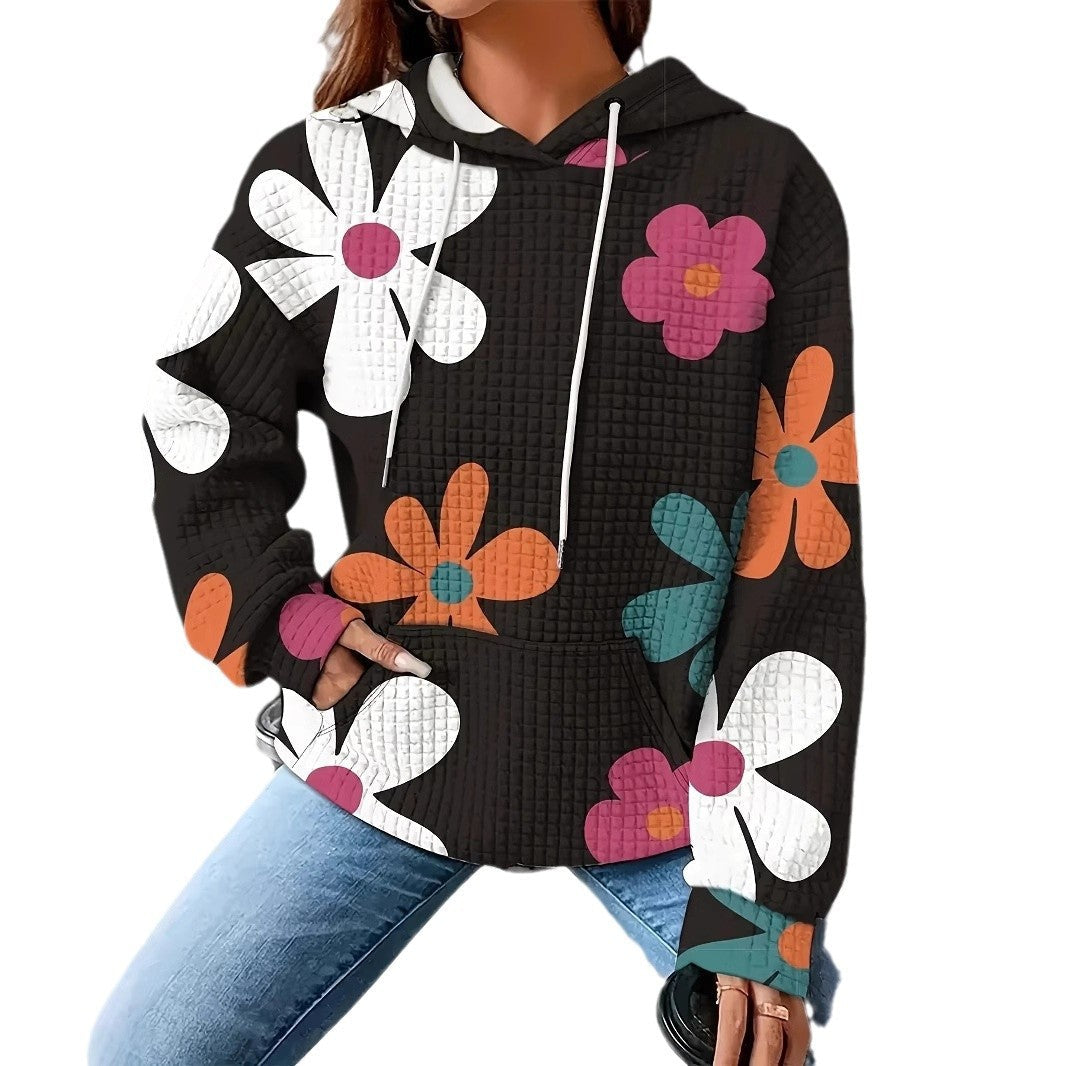 Hooded Sweatshirt Digital Printing Casual Women's Hooded Sweatshirt