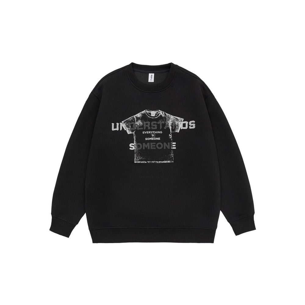Design Sense Printed Crew Neck Sweatshirt Men