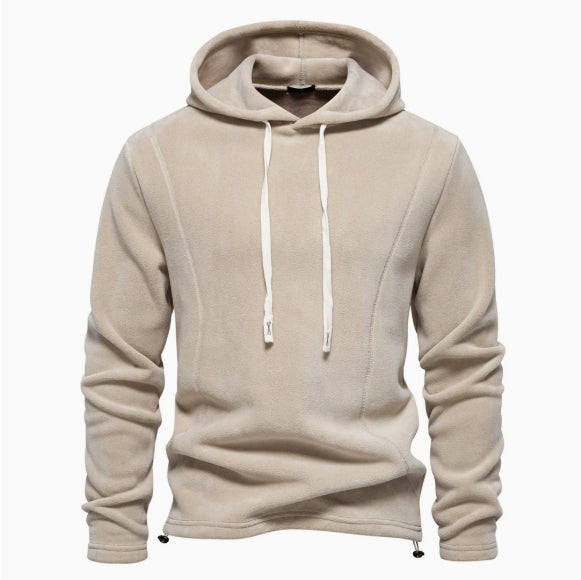 New Mens Long-sleeve Hoodie With A Stand-up Collar And A Half-zip