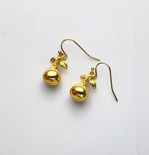 Gold-plated Gourd Necklace And Earring Set