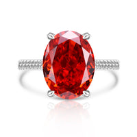 Female Versatile Casual Papalacha High Carbon Diamond Ice Flower Ring
