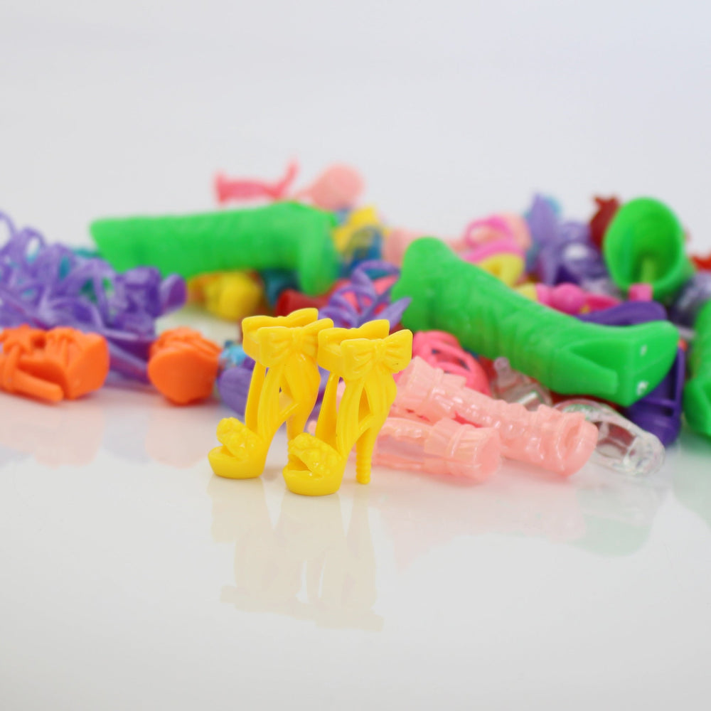 Doll Accessories Crystal Shoes Plastic High-heeled Toys