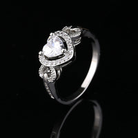Women's Red Heart-shaped Wedding Ring Personalized Bracelet