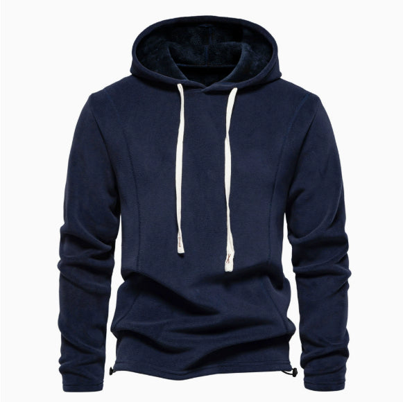 New Mens Long-sleeve Hoodie With A Stand-up Collar And A Half-zip