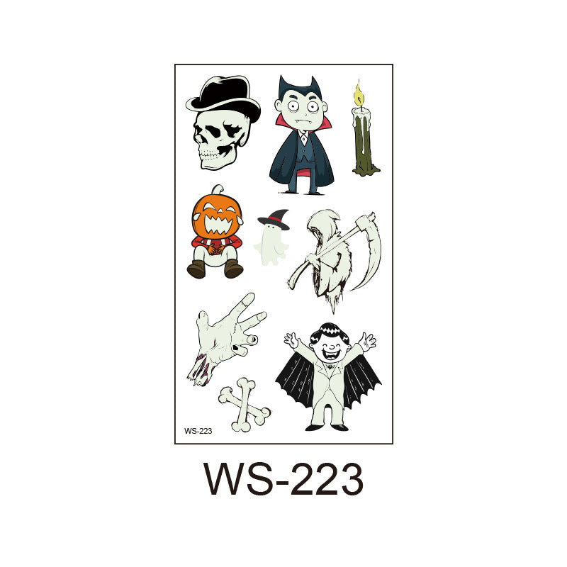 Cartoon Face Tattoo Sticker For Kids