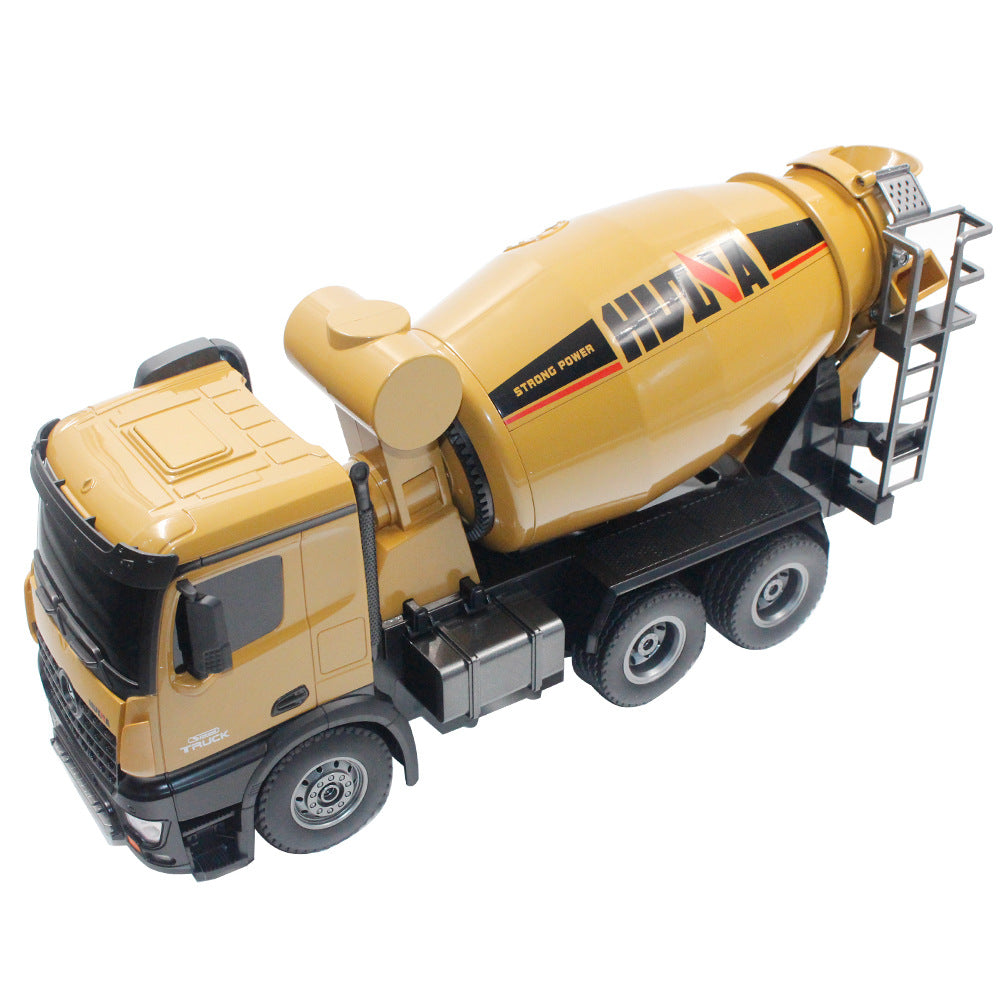 Semi-alloy Concrete Mixer Truck With Audio And Visual Remote Control For Kids