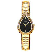 Exquisite Diamond Encrusted Snake Head Water Drop Design Womens Quartz Watch