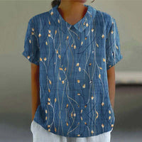 Womens 3D-printed T-shirt Polo Top